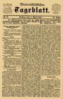 Niederschlesisches Tageblatt, no 79 (Freitag, den 3. April 1885)