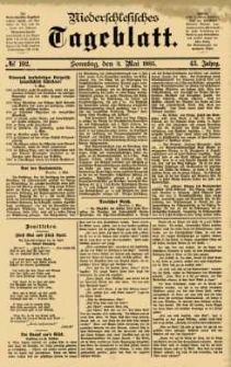 Niederschlesisches Tageblatt, no 102 (Sonntag, den 3. Mai 1885)