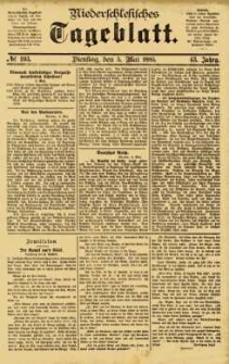Niederschlesisches Tageblatt, no 103 (Dienstag, den 5. Mai 1885)