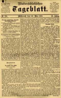 Niederschlesisches Tageblatt, no 115 (Mittwoch, den 20. Mai 1885)