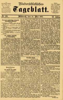Niederschlesisches Tageblatt, no 120 (Mittwoch, den 27. Mai 1885)