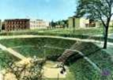 Zielona G&oacute;ra; Skwer, w głębi siedziba Prezydium Wojew&oacute;dzkiej Rady Narodowej