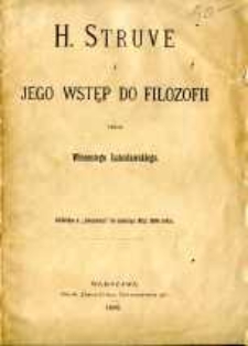 H. Struve i jego wstęp do filozofii