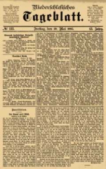 Niederschlesisches Tageblatt, no 122 (Freitag, den 29. Mai 1885)