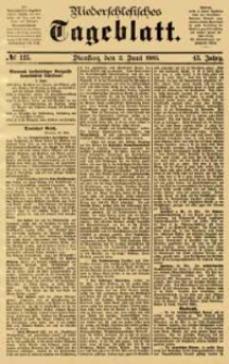 Niederschlesisches Tageblatt, no 125 (Dienstag, den 2. Juni 1885)