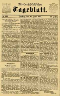 Niederschlesisches Tageblatt, no 140 (Freitag, den 19. Juni 1885)