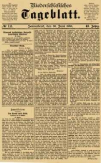 Niederschlesisches Tageblatt, no 141 (Sonnabend, den 20. Juni 1885)