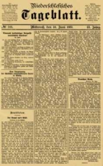 Niederschlesisches Tageblatt, no 144 (Mittwoch, den 24. Juni 1885)