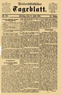 Niederschlesisches Tageblatt, no 164 (Freitag, den 17. Juli 1885)