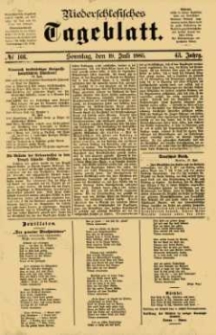 Niederschlesisches Tageblatt, no 166 (Sonntag, den 19. Juli 1885)