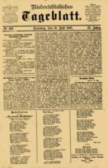 Niederschlesisches Tageblatt, no 166 (Sonntag, den 19. Juli 1885)