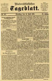 Niederschlesisches Tageblatt, no 167 (Dienstag, den 21. Juli 1885)