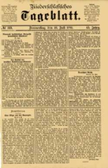 Niederschlesisches Tageblatt, no 169 (Donnerstag, den 23. Juli 1885)