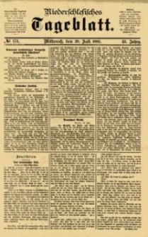 Niederschlesisches Tageblatt, no 174 (Mittwoch, den 29. Juli 1885)
