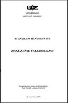 Znaczenie fallibilizmu