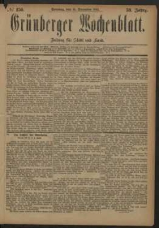 Grünberger Wochenblatt: Zeitung für Stadt und Land, No. 150. (16. December 1883)