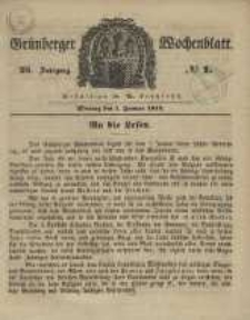 Grünberger Wochenblatt, No. 1. (1. Januar 1849)
