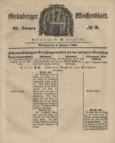 Grünberger Wochenblatt, No. 3. (8. Januar 1849).