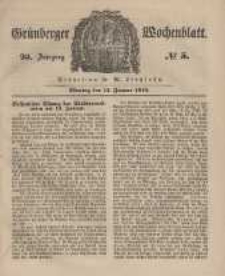 Grünberger Wochenblatt, No. 5. (15. Januar 1849).