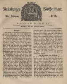 Grünberger Wochenblatt, No. 7. (22. Januar 1849).