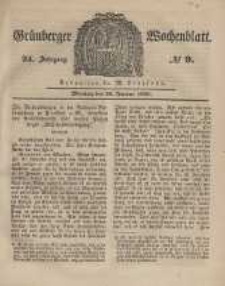 Grünberger Wochenblatt, No. 9. (28. Januar 1849).