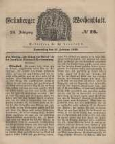 Grünberger Wochenblatt, No. 16. (22. Februar 1849).