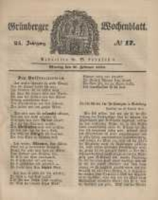 Grünberger Wochenblatt, No. 17. (26. Februar 1849).
