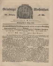 Grünberger Wochenblatt, No. 21. (12. März 1849).