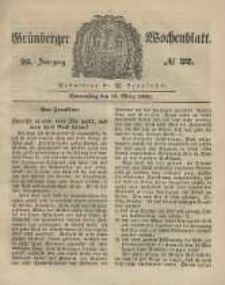 Grünberger Wochenblatt, No. 22. (15. März 1849).