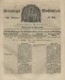 Grünberger Wochenblatt, No. 25. (26. März 1849).