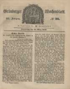 Grünberger Wochenblatt, No. 26. (29. März 1849).