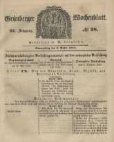 Grünberger Wochenblatt, No. 28. (5. April 1849).