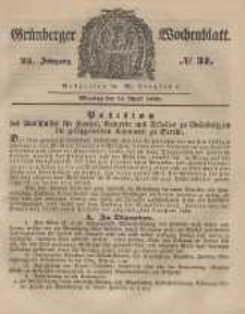 Grünberger Wochenblatt, No. 31. (16. April 1849).
