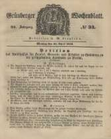 Grünberger Wochenblatt, No. 33. (23. April 1849).