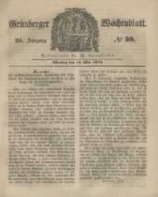 Grünberger Wochenblatt, No. 39. (14. Mai 1849).