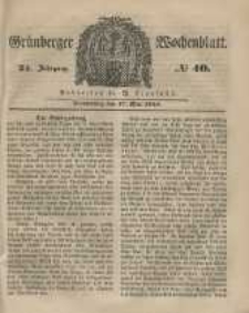 Grünberger Wochenblatt, No. 40. (17. Mai 1849).