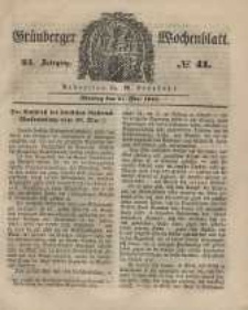 Grünberger Wochenblatt, No. 41. (21. Mai 1849).