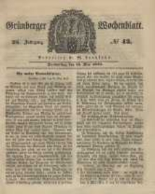 Grünberger Wochenblatt, No. 42. (24. Mai 1849).