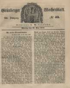 Grünberger Wochenblatt, No. 43. (28. Mai 1849).