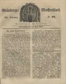 Grünberger Wochenblatt, No. 48. (14. Juni 1849).