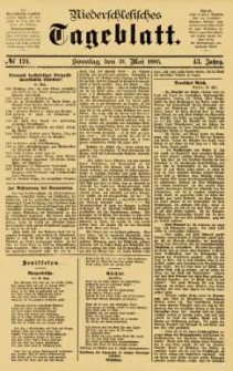 Niederschlesisches Tageblatt, no 124 (Sonntag, den 31. Mai 1885)