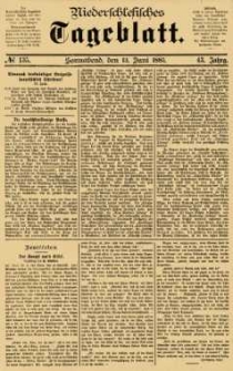 Niederschlesisches Tageblatt, no 135 (Sonnabend, den 13. Juni 1885)