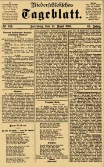 Niederschlesisches Tageblatt, no 136 (Sonntag, den 14. Juni 1885)