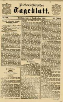 Niederschlesisches Tageblatt, no 206 (Freitag, den 4. September 1885)