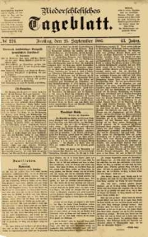 Niederschlesisches Tageblatt, no 224 (Freitag, den 25. September 1885)