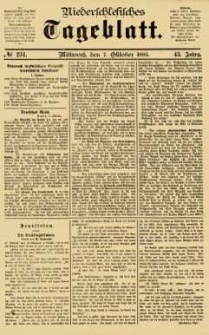 Niederschlesisches Tageblatt, no 234 (Mittwoch, den 7. Oktober 1885)