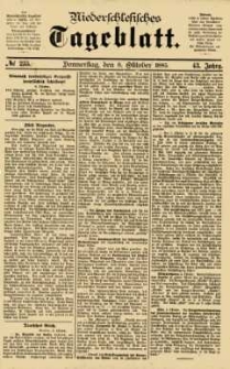 Niederschlesisches Tageblatt, no 235 (Donnerstag, den 8. Oktober 1885)