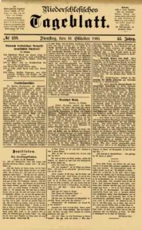 Niederschlesisches Tageblatt, no 239 (Dienstag, den 13. Oktober 1885)