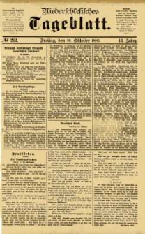 Niederschlesisches Tageblatt, no 242 (Freitag, den 16. Oktober 1885)