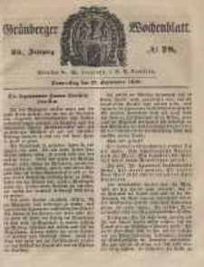 Grünberger Wochenblatt, No. 78. (27. September 1849).